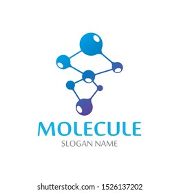 DNA Molecule atom logo abstract technology design vector