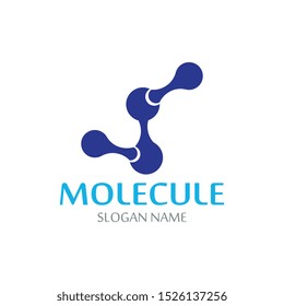 DNA Molecule atom logo abstract technology design vector