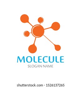DNA Molecule atom logo abstract technology design vector