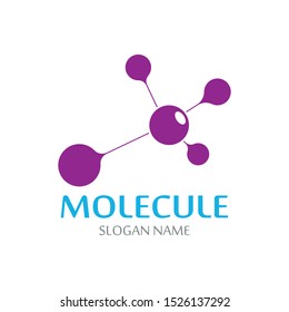 DNA Molecule atom logo abstract technology design vector