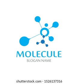 DNA Molecule atom logo abstract technology design vector