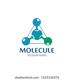 DNA Molecule atom logo digital technology icon design 