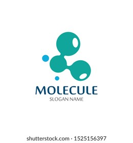 DNA Molecule atom logo digital technology icon design 