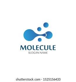 DNA Molecule atom logo digital technology icon design 