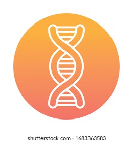 dna molecule block style icon vector illustration design