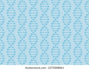 blaues DNA-Molekül, nahtloser Musterhintergrund