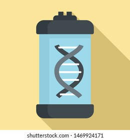 Dna molecule capsule icon. Flat illustration of dna molecule capsule vector icon for web design