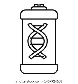 Dna molecule capsule icon. Outline dna molecule capsule vector icon for web design isolated on white background