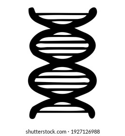 chemische Struktur des DNA-Moleküls, Doppelhelix, Vektorgrafik, Illustration in schwarz-weißer Farbe einzeln auf weißem Hintergrund