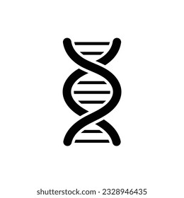 DNA Molecule, chromosome icon on white background design.