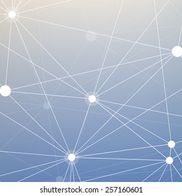 Dna molecule and communication on blurred background. Graphic composition for your design. Vector Illustration