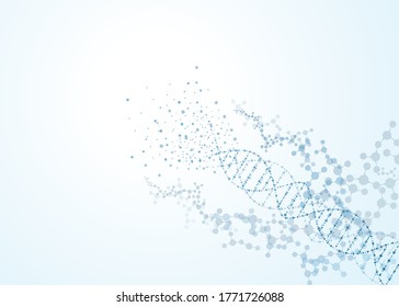 Dna molecule connection concept vector nervous system of cells polygon