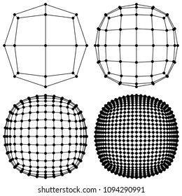 DNA Molecule Fractal Network Structure Vector 20. Abstract DNA string network connection, from the simple to the complicated shape. Technology and Connectivity Concept. 
