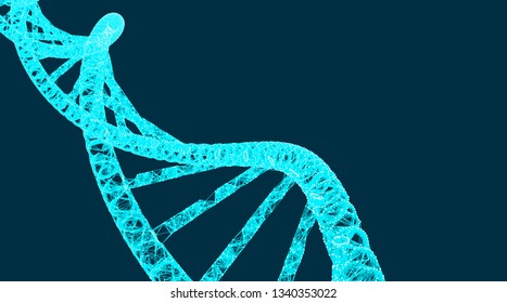 DNA molecule helix, vector illustration for medical, research and science creative, modern background
