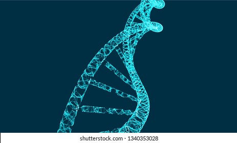 DNA molecule helix, vector illustration for medical, research and science creative, modern background