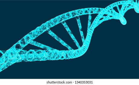 DNA molecule helix, vector illustration for medical, research and science creative, modern background
