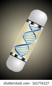 DNA molecule in hermetic capsule