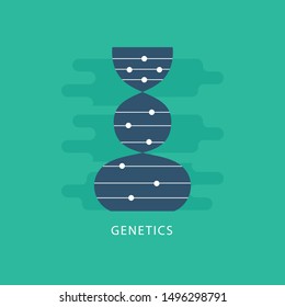 DNA molecule icon flat design - Illustration