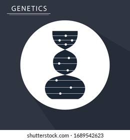 DNA molecule icon flat design