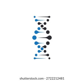DNA-Molekül-Symbol einzeln auf weißem Hintergrund