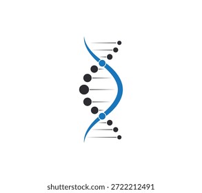 Ícone da molécula do DNA isolado no fundo branco