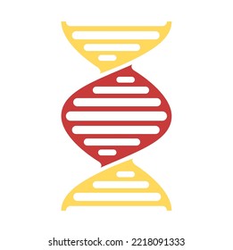 DNA Molecule Icon Isolated Twisted Chromosomes, Molecular Spiral. Vector Molecular Helix Model, Microbiology And Biochemistry Wireframe