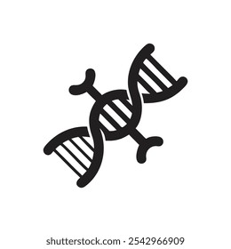DNA molecule icon on white background