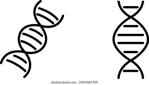 "DNA Molecule Icon Representing Genetic Structure, Molecular Biology, and Scientific Discovery"