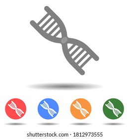 DNA molecule icon vector logo isolated on background