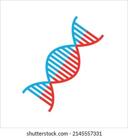 DNA molecule icon. DNA molecule vector sketch. 