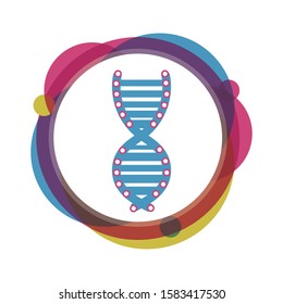 DNA molecule icon white white background