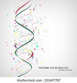 DNA molecule illustration, colorful digital composition