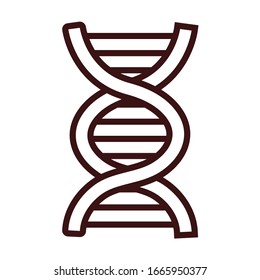dna molecule line style icon vector illustration design