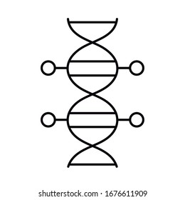 dna molecule , line style icon vector illustration design