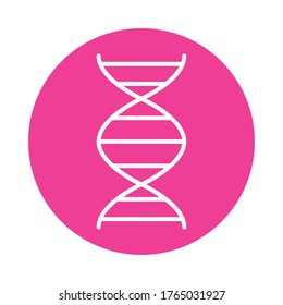 dna molecule line style icon vector illustration design