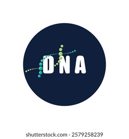 DNA molecule logo design. Medicine gene helix structure logotype vector eps concept. Genetic logo