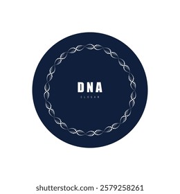 DNA molecule logo design. Medicine gene helix structure logotype vector eps concept. Genetic logo