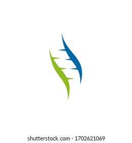Plantilla vectorial de diseño de iconos de logotipo de ADN molécula