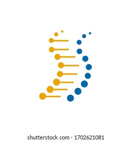 DNA Molecule logo icon design vector template