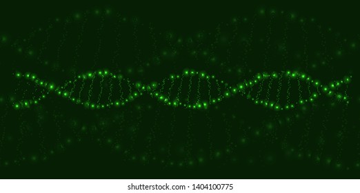DNA molecule is a mutant. Distorted structure due to mutation.