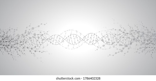 Dna molecule network the concept of vector system neurons vector illustration chemistry human science