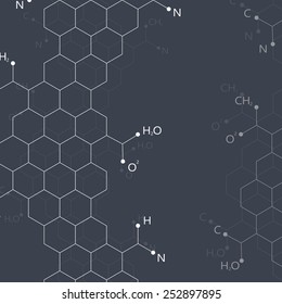 Dna molecule on black background