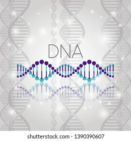 dna molecule on line structure pattern