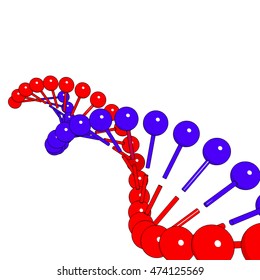 DNA molecule on white background Vector image