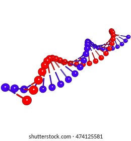 DNA molecule on white background Vector image