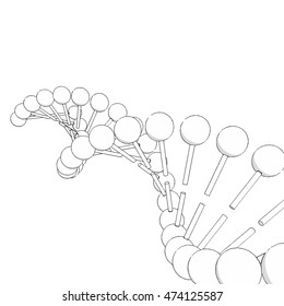 DNA molecule on white background Vector image