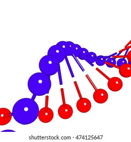 DNA molecule on white background Vector image
