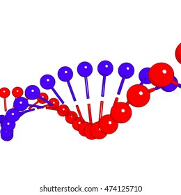 DNA molecule on white background Vector image