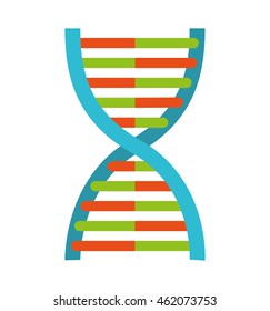 dna molecule particle icon vector illustration design