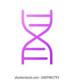 DNA molecule pixel perfect gradient linear ui icon. Inheritance gene. Medical laboratory research. Line color user interface symbol. Modern style pictogram. Vector isolated outline illustration